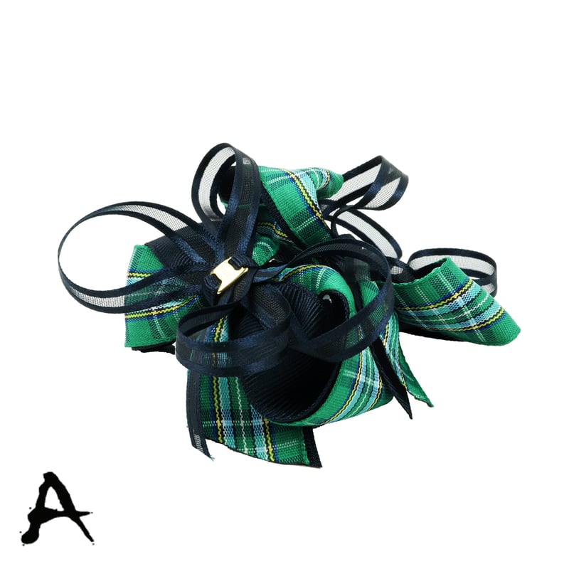 確認　ヘアゴム ヘアリボン ツインテール　309　ラインストーン　ネイビー　紺 2個セット） リボン ストーン ヘアゴム ツインテール キッズ