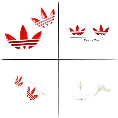 （2点セット）リーフモチーフ adidas アディダス スタッド ピアス メンズ レディース ユニセックス アクセサリー：PSK190701