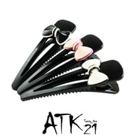 リボン Ribbon オープントライアングル ブラック ヘアクリップ ダッカールクリップ 髪留め レディース きれい目 ヘアアクセサリー