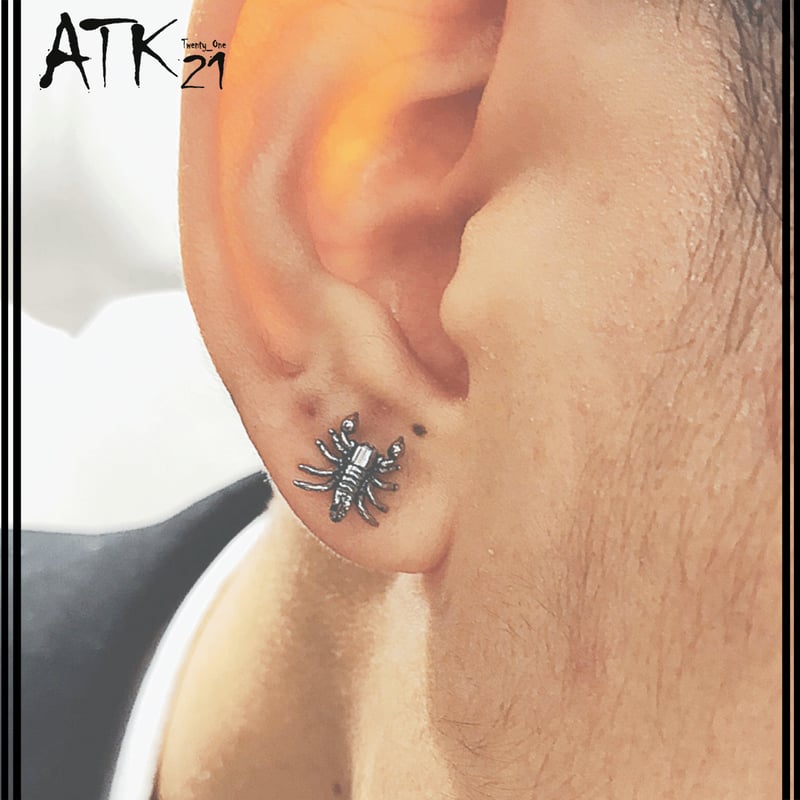 両耳用（2点セット）蠍 サソリ 16G ステンレスピアス Surgical Steel 31