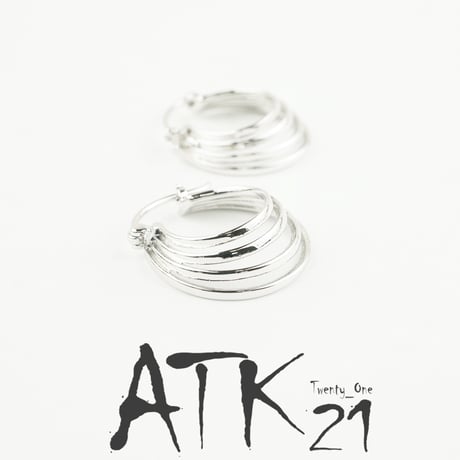 両耳用（2個セット）4連 フープピアス リングピアス 18G シルバー シンプル 上品  レディース アクセサリー：HPB170601
