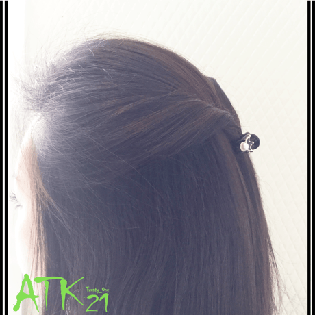 クラウン パール ミニバンスクリップ プチヘアクリップ かわいい レディース ヘアアクセサリー：HBS180205
