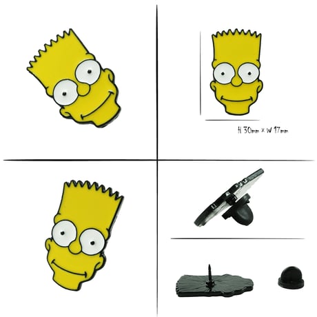 シンプソンズ モチーフ ピンバッチ バッチ THE SIMPSONS メンズ レディース ユニセックス アクセサリー：PB200503