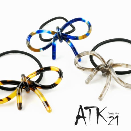 べっ甲 リボンモチーフ ヘアゴム ヘアポニー シンプル オフィス レディース ヘアアクセサリー：HG160201