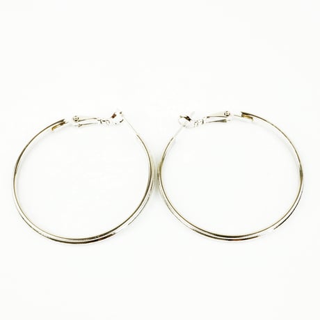 シンプル フープピアス サークル シルバー レディース アクセサリー：PL160804