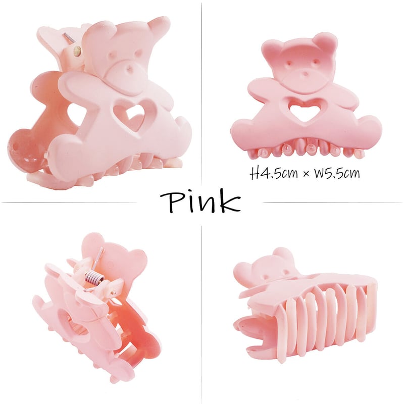 Bear くまちゃんcute 可愛い マットカラー バンスクリップ ヘア