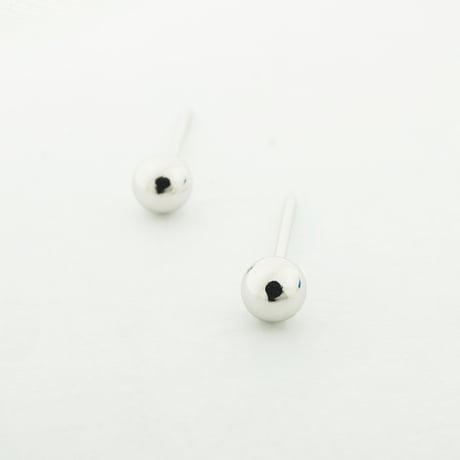 両耳用（2個セット）シンプル 一粒 シルバー ボール スタッド ピアス 4㎜ 20G メンズ レディース ユニセックス アクセサリー：PSS170788