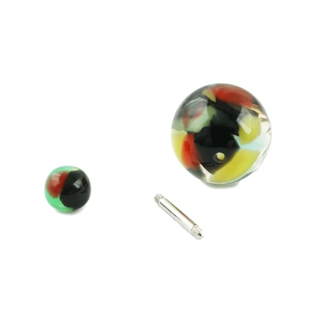 ペイント マーブル 16G  スレートバーベル イヤーロブ 軟骨 ボディピアス  サージカルステンレス316L アクセサリー：NP180701