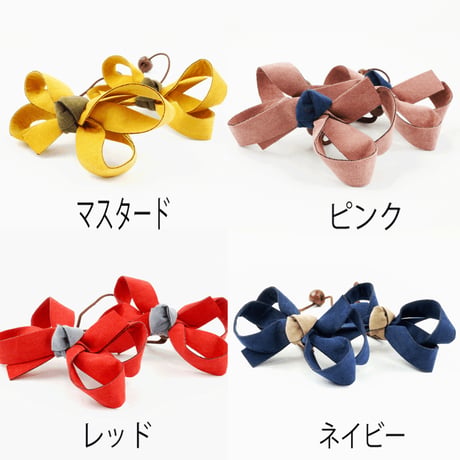 (2個セット）スエード調 リボン ヘアゴム ツインテール キッズコーデ キッズアクセサリー 卒業式 入学式 発表会 七五三 結婚式  パーティ レディース ヘアアクセサリー：HGK161002