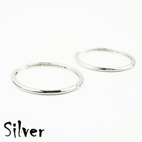 両耳用（2個セット）シンプル フープピアス リングピアス ブラック シルバー 18G  メンズ レディース ユニセックス アクセサリー：HPB170403