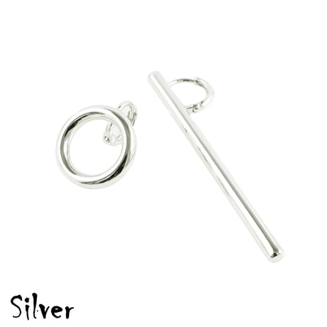 両耳用（2点セット）オープンサークル バー アシンメトリー フープピアス  上品 シンプル おしゃれ 大人アクセ メンズ レディース ユニセックス アクセサリー：HPB190202