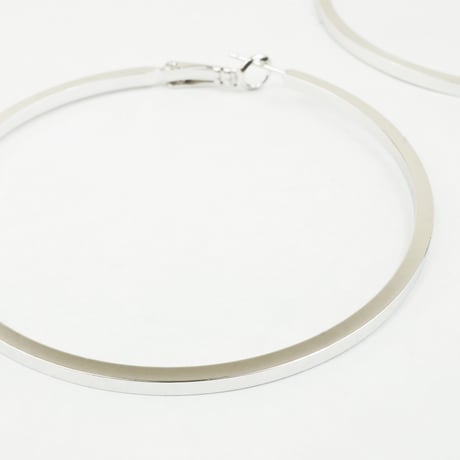 シンプル フープ リング サークル ピアス シルバー レディース アクセサリー：PL160602