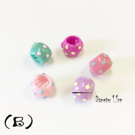 （5個セット） ドットカラーボール ミニヘアクリップ プチクリップ ミニバンス プチバンス キッズ レディース かわいい ヘアアクセサリー：HBS170701