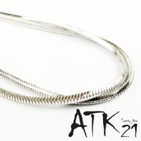 スネークチェーン シンプル ２ライン ２連 アンクレット チェーン おしゃれ レディース アクセサリー：AB160506