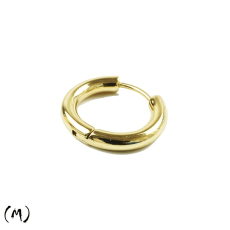 片耳用（1個売り）Gold リングピアス フープピアス シンプル 18G ステンレスピアス Surgical Steel 316L メンズ レディース ユニセックス アクセサリー：HPS191203