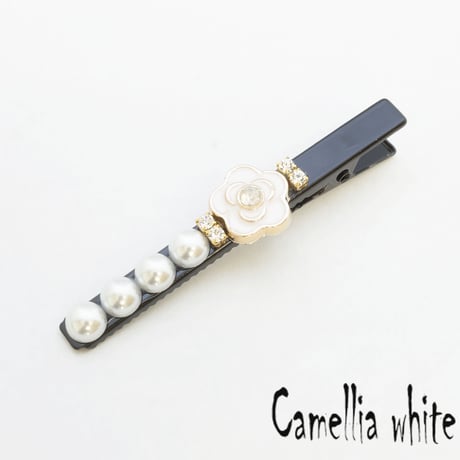 カメリア  パール ストーン ヘアピン ヘアクリップ ダッカール くちばしクリップ 簡単ヘアアレンジ レディース ヘアアクセサリー  ：HD170702