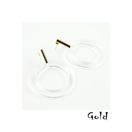 クリア サークル 春 夏 スタッド ピアス 上品 大人アクセ レディース アクセサリー：PL180301