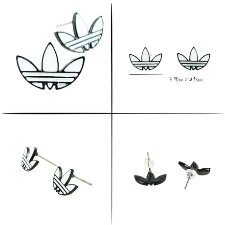 （2点セット）リーフモチーフ adidas アディダス スタッド ピアス メンズ レディース ユニセックス アクセサリー：PSK190701