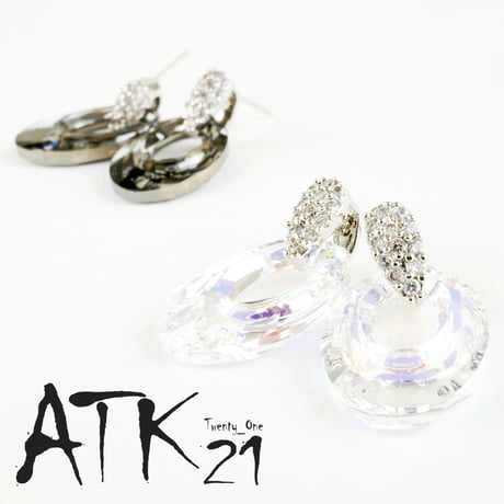 オーバル スワロフスキー SWAROVSKI ヘリオス ピアス オーロラ ブラック 大人コーデ レディース アクセサリー✧ラッピング無料BOX付✧：PSW1303001