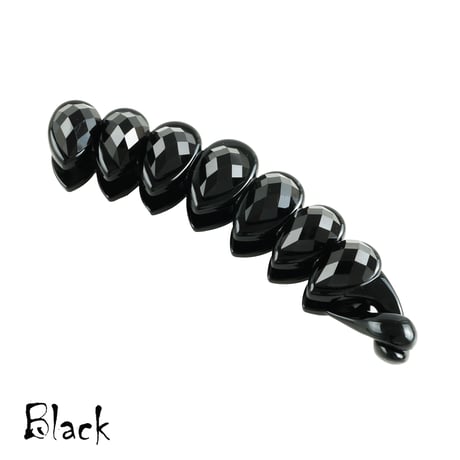 ラメ入り ティアドロップ ダイヤモンドカット 涙型 バナナクリップ シンプル 上品 髪留めヘアクリップ レディース 簡単ヘアアレンジ ヘアアクセサリー：BNN181202