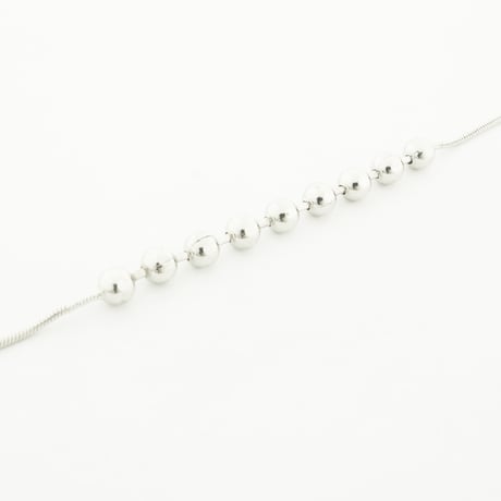 スネークチェーン 小粒 シルバーボール シンプル  チェーン ブレスレット 上品 おしゃれ レディース アクセサリー：BR170601
