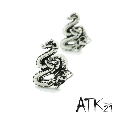両耳用（2点セット）ドラゴン 龍 竜 16G ステンレスピアス バーベル イヤーロブ 軟骨 ボディピアス メンズ レディース ユニセックス アクセサリー：MPS180503