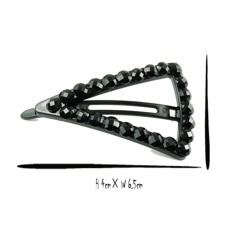 トライアングル 三角形 ラインストーン フレームピン ヘアクリップ 簡単ヘアアレンジ 髪留め 大人アクセレディース ヘアアクセサリー：HP180402