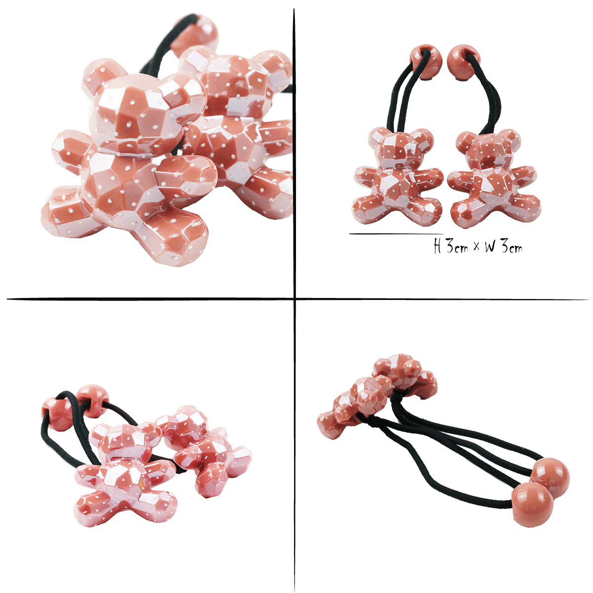 2点セット） ベアー cute くまちゃん 子供用ヘアゴム