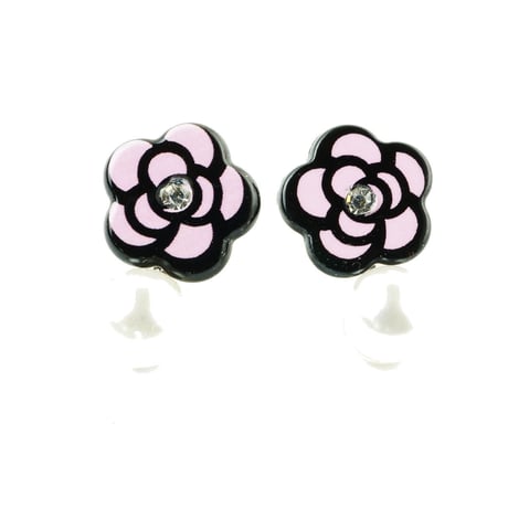 カメリア パール スタッド ピアス かわいい cute レディース アクセサリー：PKM180302