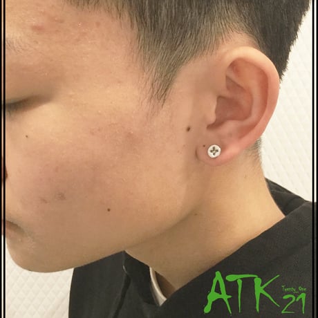 両耳用（2点セット）ネジ  16G ステンレスピアス Surgical Steel 316L 軟骨 ボディピアス メンズ レディース ユニセックス アクセサリー：MPS180101