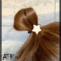 スター 星 マットメタル  ヘアゴム ヘアポニー 髪留め 簡単ヘアアレンジ シンプル オフィス レディース 子供 キッズ ヘアアクセサリー