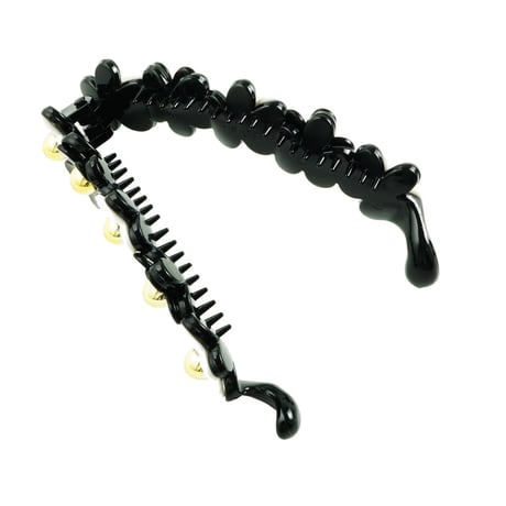 お花 フラワー モノトーン バナナクリップ ヘアクリップ レディース 簡単ヘアアレンジ ヘアアクセサリー