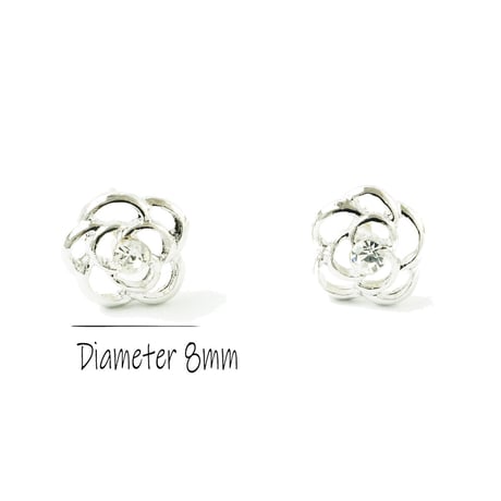 （2点セット）カメリア スタッドピアス ピアス 大人ピアス シンプル 上品 おしゃれ レディース アクセサリー