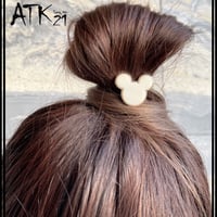 ミッキーモチーフ ヘアゴム ヘアポニー 髪留め 簡単ヘアアレンジ シンプル オフィス レディース 子供 レディース ヘアアクセサリー