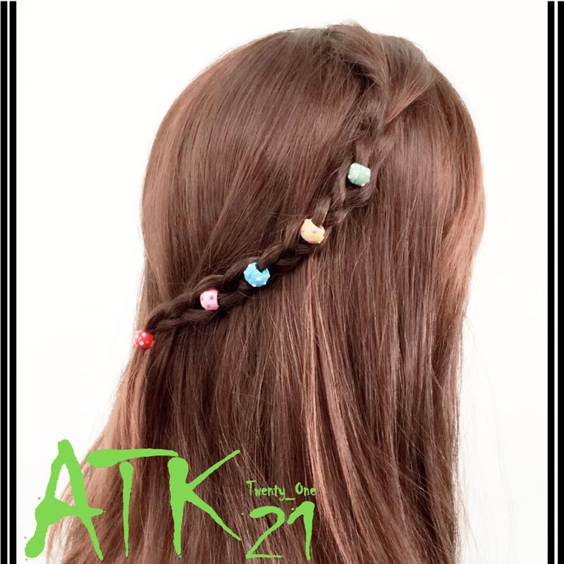 5個セット） ドットカラーボール ミニヘアクリップ プチクリップ 