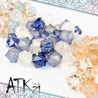 クリアカットストーンヘアゴム ヘアアクセサリー 爽やかクリアカット キューブ じゃらじゃらゴム かわいい レディース おしゃれ 人気:HC160202