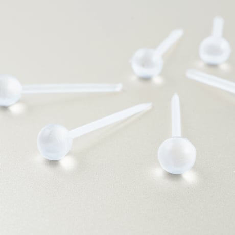 (6点セット）ボール シークレットピアス 透明ピアス 18G ゴムキャッチ アクリル メンズ レディース ユニセックス アクセサリー：SP190107