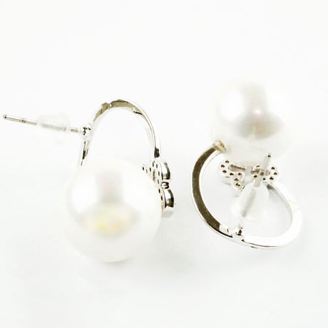 パール フラワー ラインストーン サークル スタッド ポスト ピアス シルバー ゴールド ピンクゴールド レディース アクセサリー：PPM160201