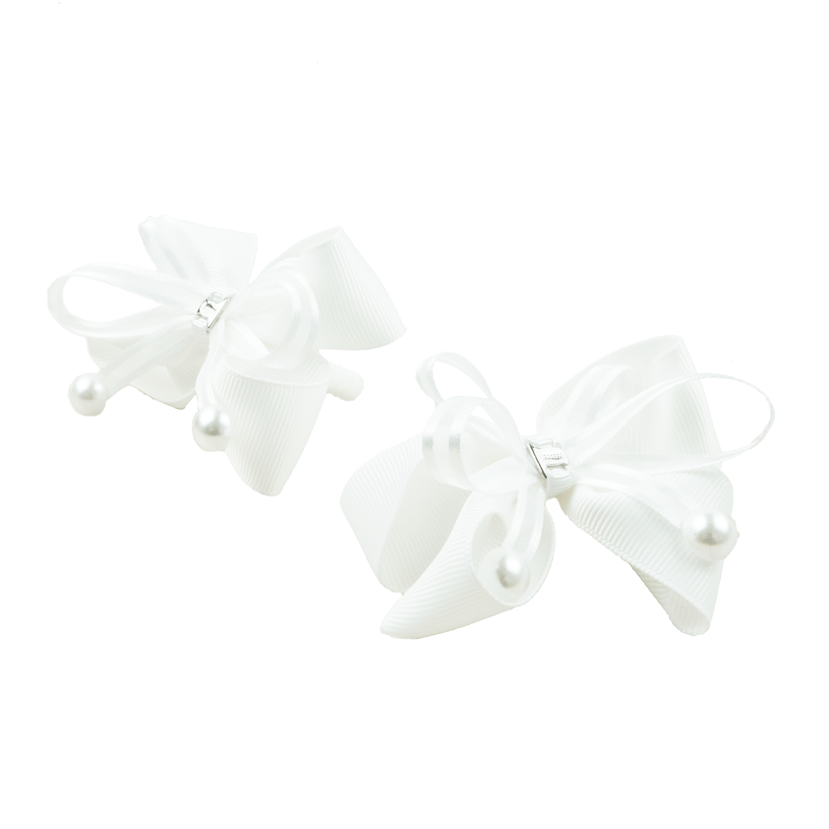 2点セット） 真っ白なリボン White ホワイトヘアゴム ツインテール
