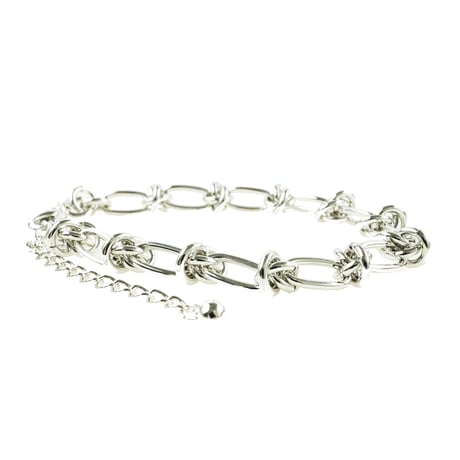 結び目モチーフ チェーン ブレスレット シンプルだけど存在感あり  メンズ レディース ユニセックス アクセサリー：BR190501