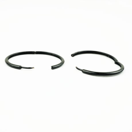 両耳用（2個セット）シンプル フープピアス リングピアス ブラック シルバー 18G  メンズ レディース ユニセックス アクセサリー：HPB170403