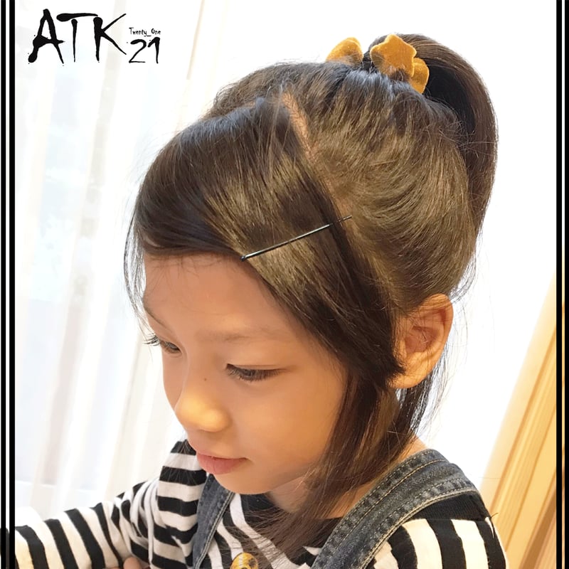 2点セット） 秋冬カラー スターモチーフ 子供用ヘアゴム ツインテール