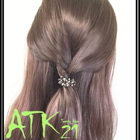 (4点セット)スプリングゴム ヘアゴム メタリックカラー ヘアポニー 髪留め レディース ヘアアクセサリー：HGS171001