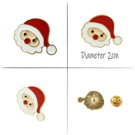 Merry Christmas ピンバッチ バッチ サンタクロース クリスマスツリー トナカイ 雪だるま sunomann メンズ レディース ユニセックス アクセサリー