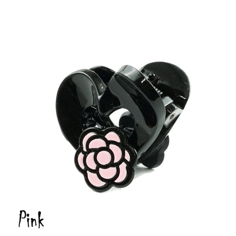 ハート カメリア ミニバンスクリップ プチヘアクリップ cute 大人可愛い レディース ヘアアクセサリー：HBS180304