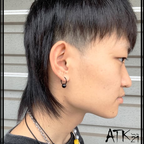 両耳用（2点セット）ボール付き フープピアス ビーズピアス ボール ピアス リングピアス ビーズ シンプル メンズ レディース ユニセックス アクセサリー：HPB200201