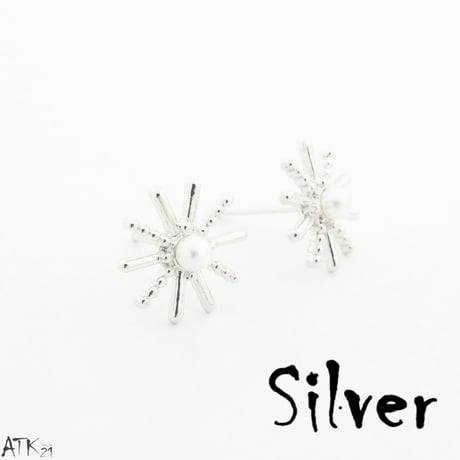 (7個セット）雪の結晶 パール 一粒ストーン シルバー ゴールド セットピアス  スタッドピアス レディース アクセサリー：PSS170806