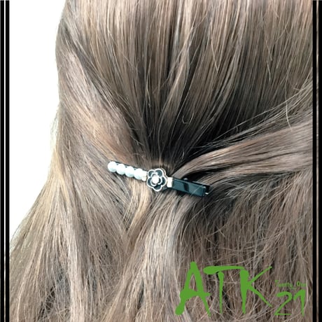 カメリア  パール ストーン ヘアピン ヘアクリップ ダッカール くちばしクリップ 簡単ヘアアレンジ レディース ヘアアクセサリー  ：HD170702