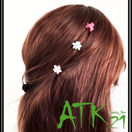 （5個セット） フラワー マットカラー ミックスカラー ミニバンスクリップ プチヘアクリップ かわいい キッズ レディース ヘアアクセサリー：HBS170208