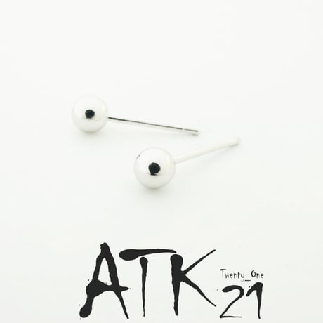 両耳用（2個セット）シンプル 一粒 シルバー ボール スタッド ピアス 4㎜ 20G メンズ レディース ユニセックス アクセサリー：PSS170788